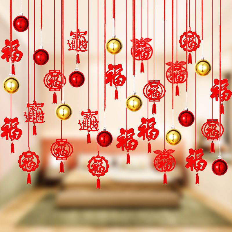 New Year&#39;s Day new year Blessing Jacquard Pendant Chinese New Year Market Pendants Jewelry store Showcase bar originality decorate arrangement