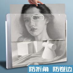 Portable bag for album storage, 4K8KA3 art children's drawing album holder, design work collection storage album stand