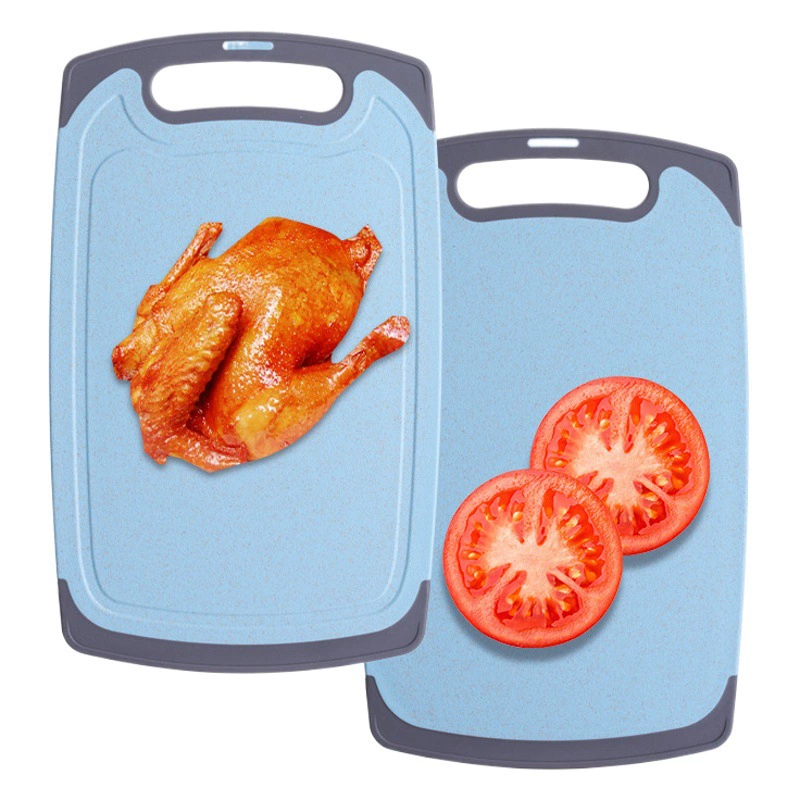 Двусторонняя разделочная доска из пшеничной соломы, разделочная доска для овощей, нескользящая кухонная пищевая добавка, фрукты и овощи, уличный стиль для кемпинга, легкая выпечка еды