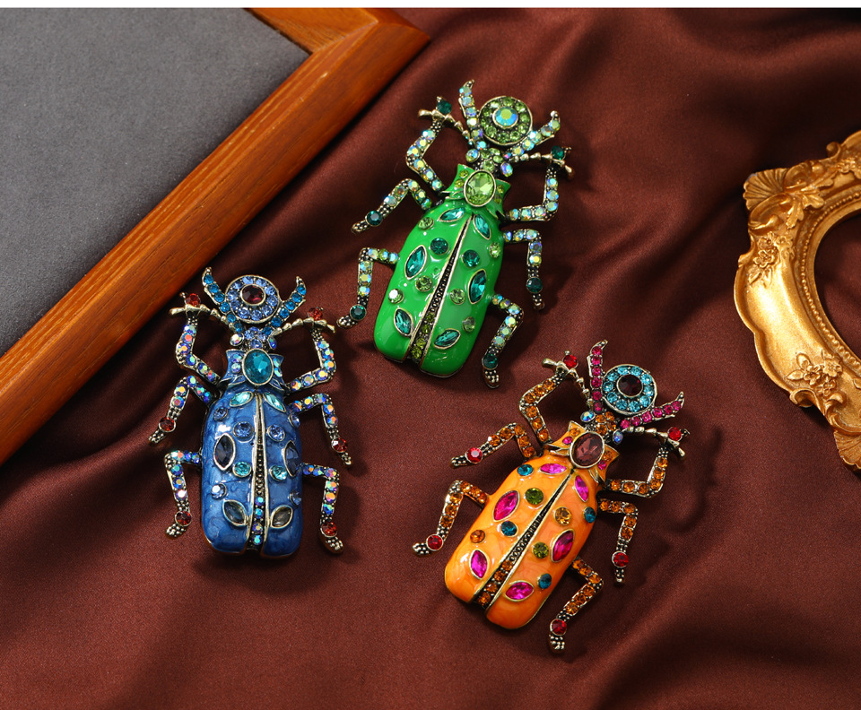 39g Weight Brooches Classification Holiday, Banquet Occasion Retro Pin Insect Alloy Enamel Unisex Brooches