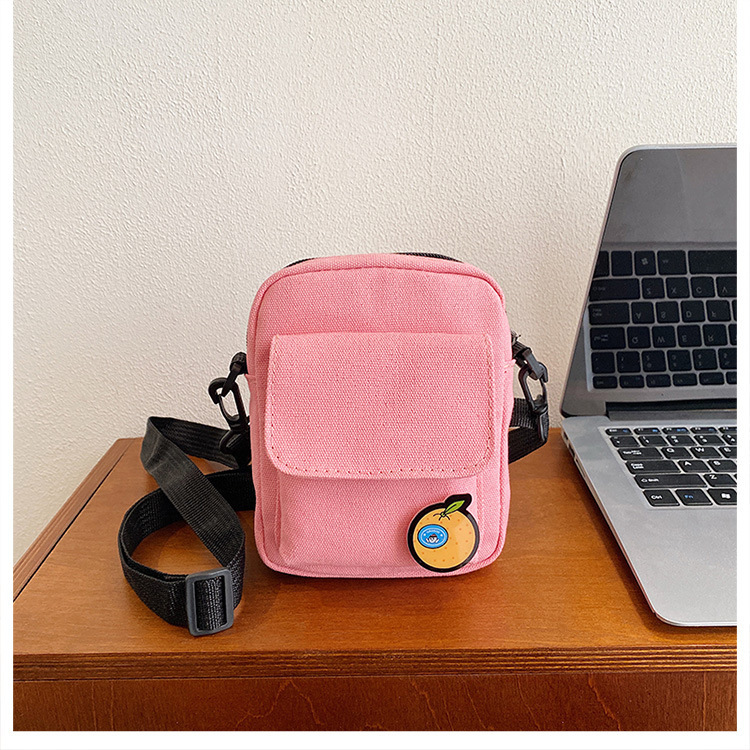 112g Weight Sewing Thread Fashion Element Zipper Closure Type Single Shoulder Strap Strap Type Square Bag Bags Type Casual Occasion Canvas Material Fruit, Solid Color Pattern All Seasons Season Women's Gender Streetwear Style Square Shape Small Size Women's Small Canvas Fruit Solid Color Streetwear Sewing Thread Square Zipper Square Bag 7