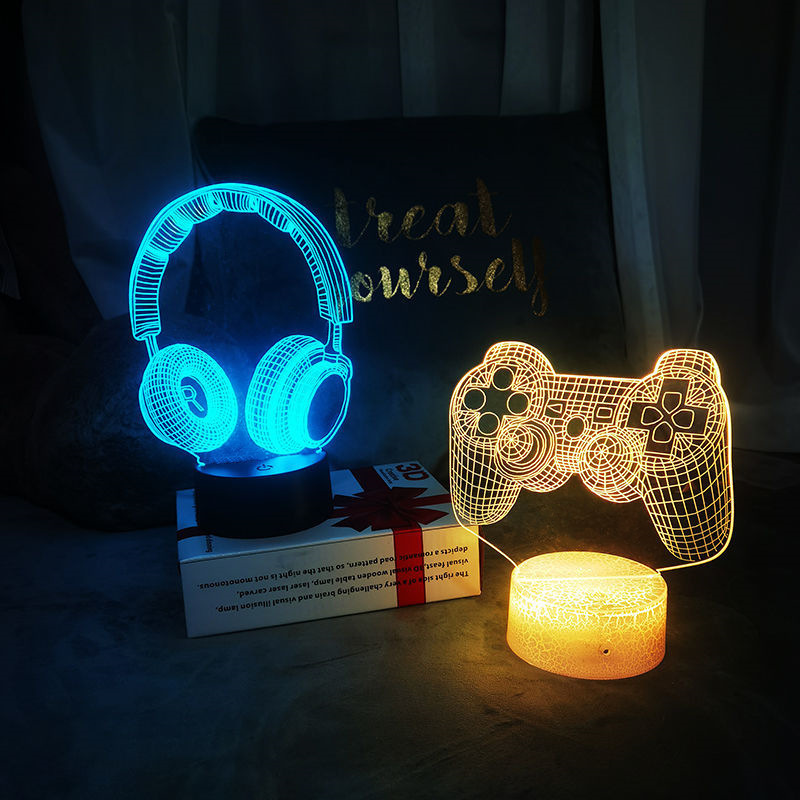 Eスポーツデスクトップ装飾品コンピュータデスクトップレイアウトEスポーツルーム装飾装飾品擬似蛍光管時計3Dナイトライト|undefined