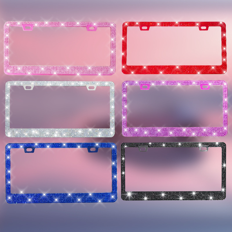 US Canada Mexico Universal Rhinestone License Plate Frame