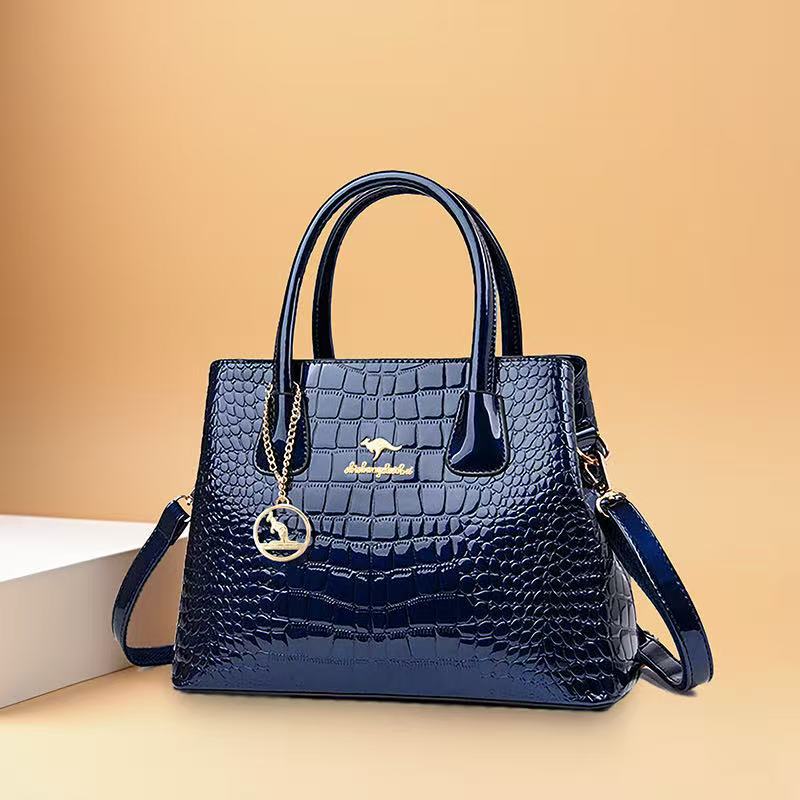 Bolso de mujer en caliente, nuevo tipo de bolso canguro, bolso de cinturón, bolso de mano de piel esmaltada brillante, bolso de hombro de mujer, agencia de cabello