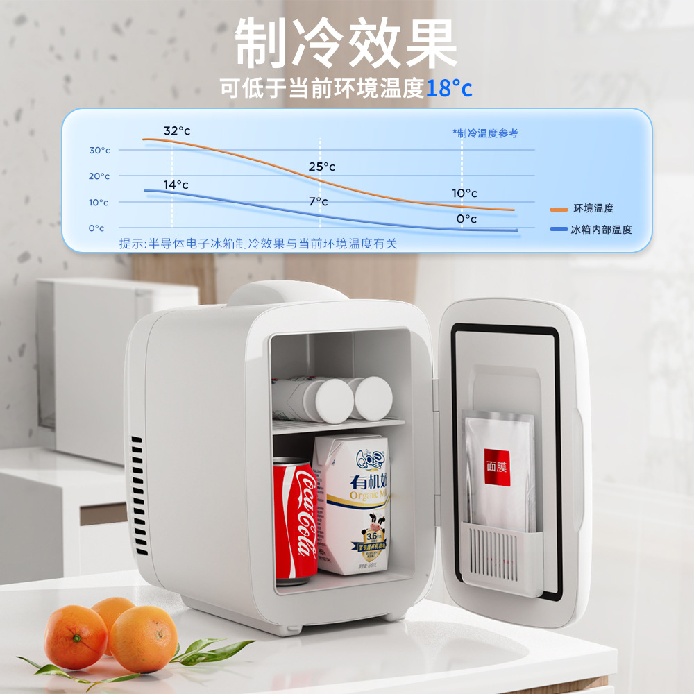 Kemin Car-Mounted Mini USB Charging Type-C 5V Small Refrigerator for Home Use, Dormitory, New Mini Model