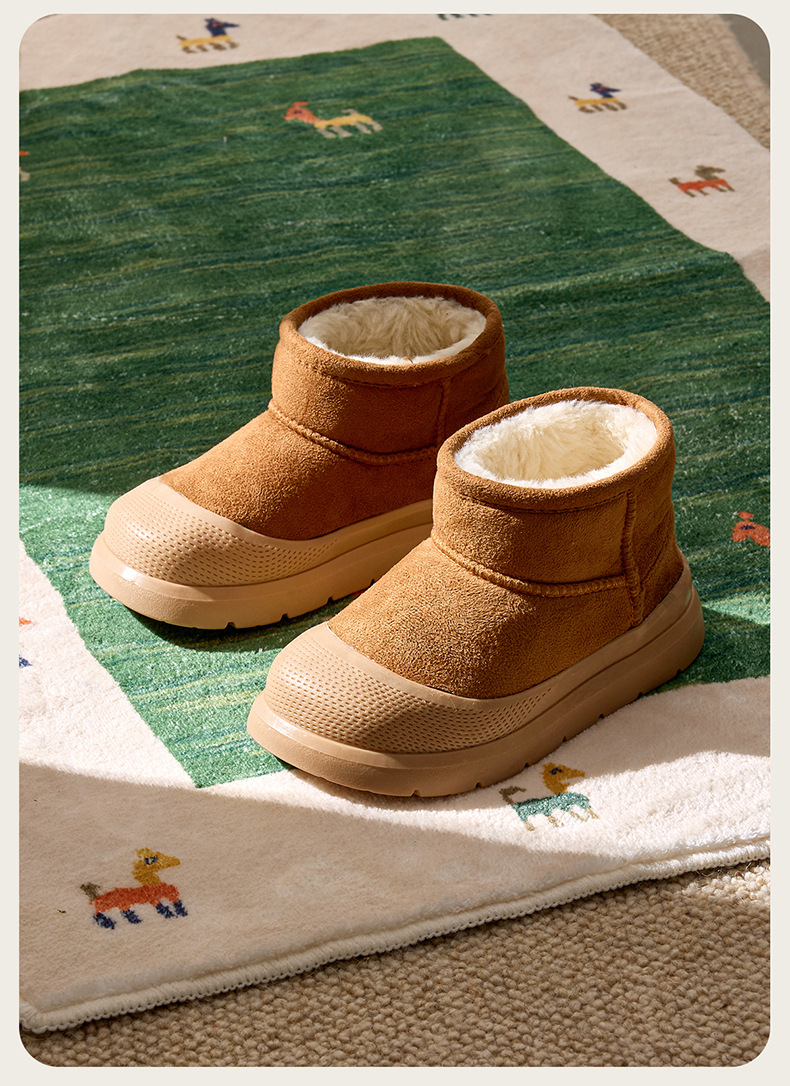 Happy Mary children's winter warm snow boots boys non slip waterproof girls cotton boots outdoor thickened large cotton shoes_viptrois.com