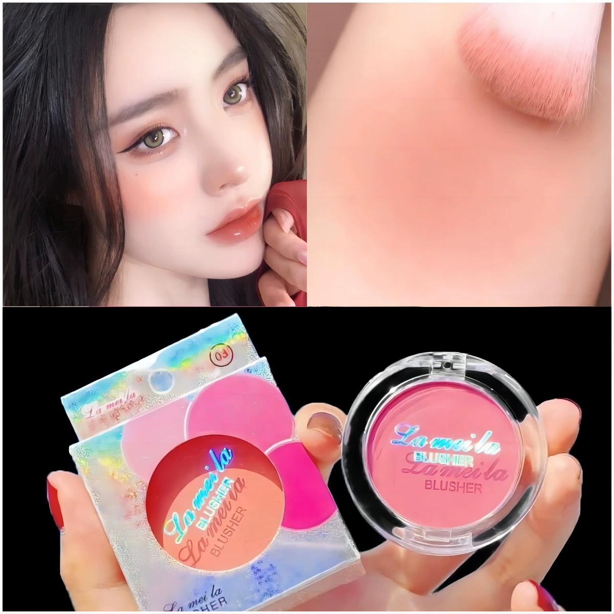 Монохромный ins Blush Осветление лица стойкий Цвет телесный макияж натуральный Высокий светящийся одна пластина Румяна для начинающих