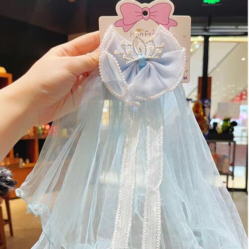 Pearl Crown Hair Clip  New Daily Children's Hair Accessories Cute Cartoon Lace Baby Hair Accessories