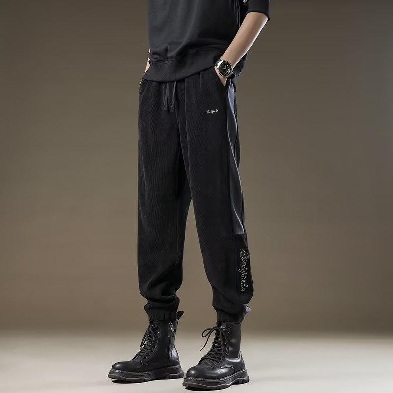 Pantalones casuales de todo fósforo pantalones casuales de pierna recta sueltos para hombre 2024 pantalones con corsé para hombre de moda