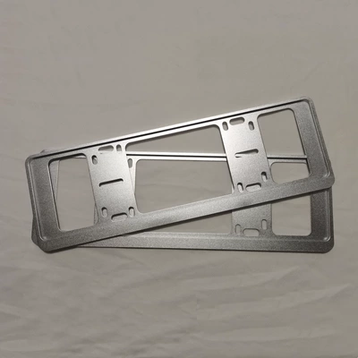 Frame Anti-Theft License Plate Frame Car – License plate holder/license plate holder - ordinary-double-layer-new-energy-silver
