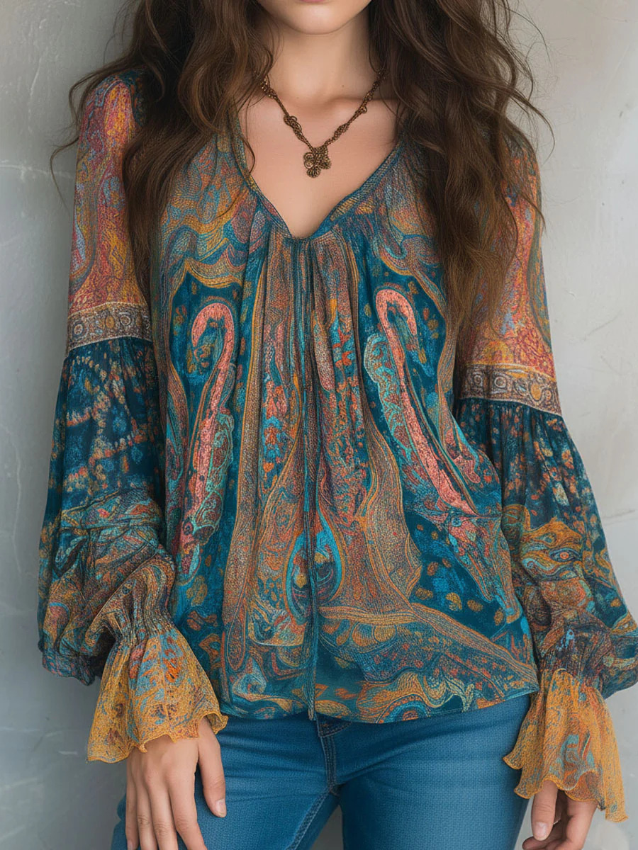 2026 Cross-Border European And American Independent Site Casual Vacation Bohemian Ethnic Style Printed_ecoleips.com