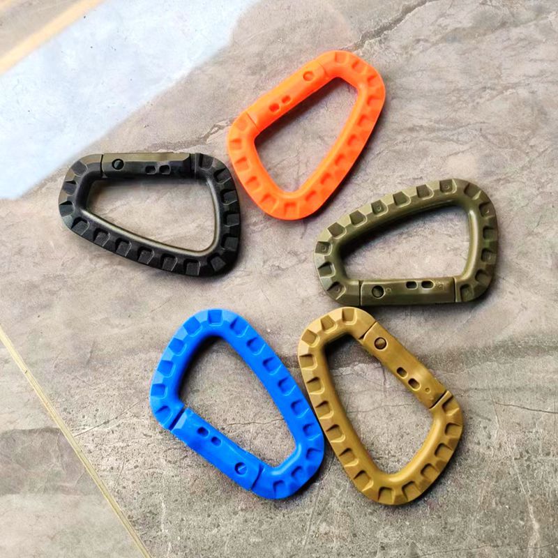 Bolso táctico mediano ligero al aire libre montañismo hebilla rápida hebilla de nylon bolso de alpinismo colgante exterior de plástico acero llave rápida D Hebilla