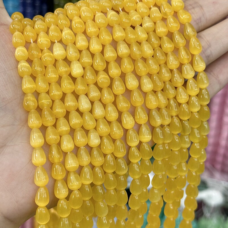 厂价直销 水滴型猫眼石散珠 diy古风发簪头饰珠串饰品配件半成品|undefined