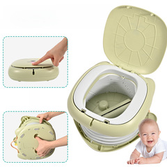 New cartoon-style foldable children's outdoor camping travel portable toilet multi-functional car-mounted toilet