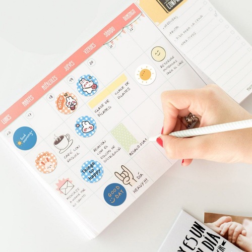 Aircraft box sealing sticker 500/roll cartoon sticker thank you packaging decoration DIY handbook diary can be paper independent station