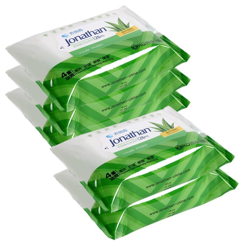 乔纳森芦荟卫生湿巾60包私护湿纸巾洁阴整箱批发