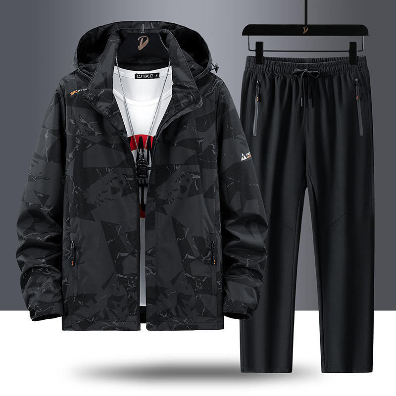 Ensemble de sport décontracté pour homme 2026 : veste fine à capuche et pantalon deux pièces (grandes tailles)._voghion.com