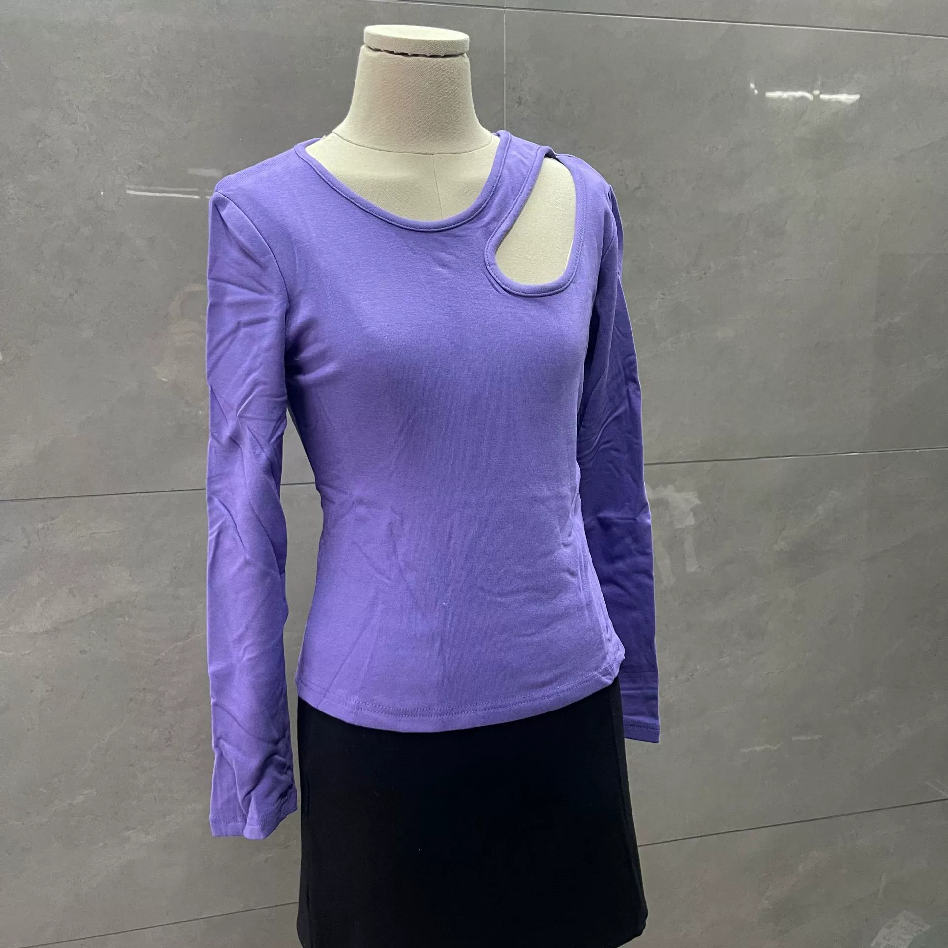 Флисовый эластичный базовый лонгслив-подходящий к телу лонг-с sleeves?