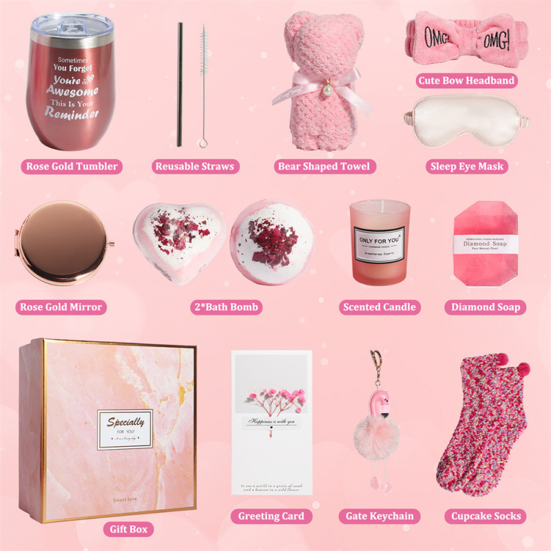 国境を越えたスポットアマゾンで人気のあるSoap Towel giftset香薫入浴ギフトボックスピンクセット|undefined
