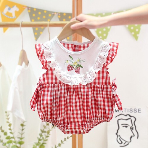 Baby Summer Outfit Pack Nappy Suit Newborn Girl Baby Fashionable Super Cute Romper for 6 Months Full Moon Summer Crawling Suit