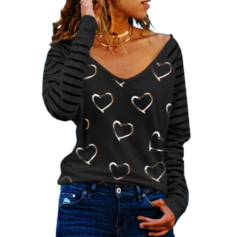 Women's T-shirt Long Sleeve Blouses Printing Fashion Printing display picture 7