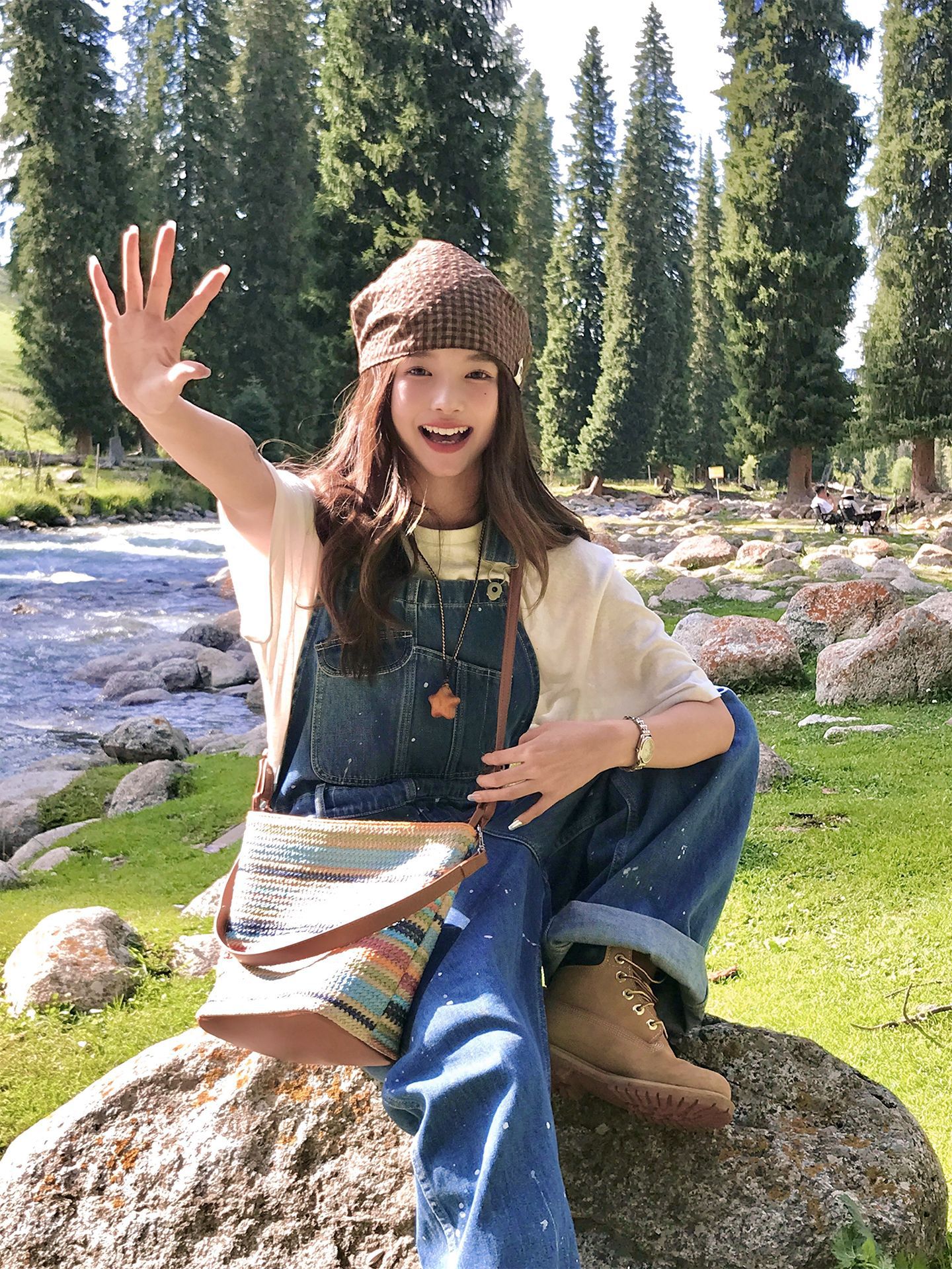 Vintage-Karomütze für Damen, dünn, für den Sommer, für großen Kopfumfang, elegant, vielseitig und lässig._voghion.com