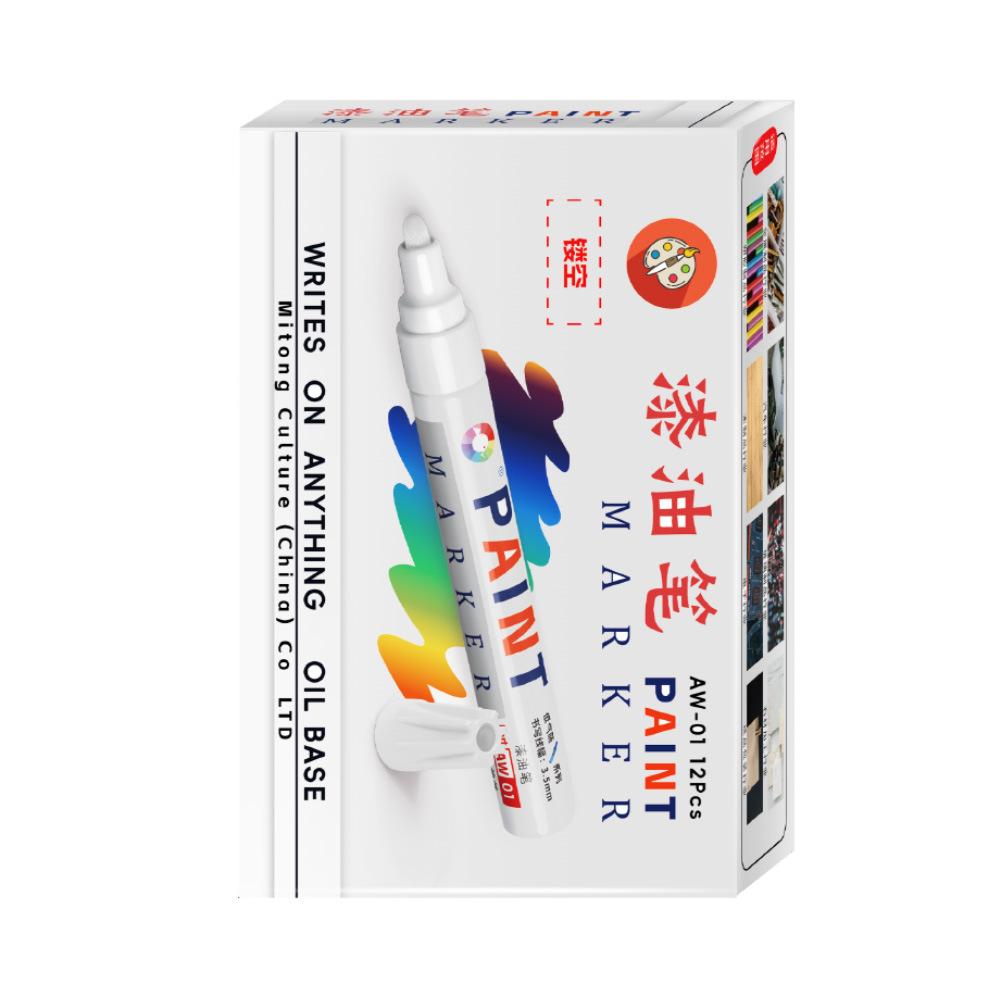 Lápiz de letras de neumáticos de automóviles blanco brillante no decolor graffiti dibujo de neumáticos decoración de belleza renovación lápiz de pintura