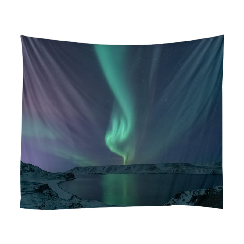 星空夜景 极光夜空家居 客厅 装饰背景布挂毯壁挂厂家货源