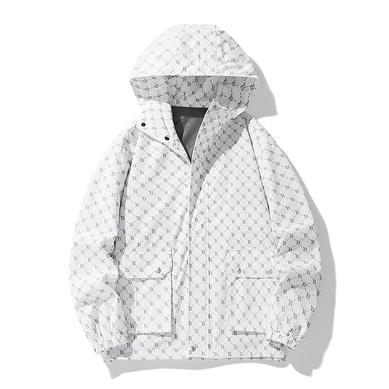 La letra B tendencia de moda casual chaqueta para hombres primavera y otoño 2023 suelta chaqueta con capuz para hombres guapo