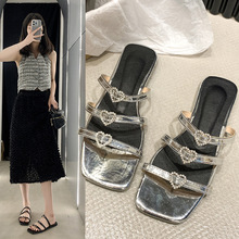 ����ˮ�ƽ����ЬŮ�⴩���^͸��һ����ɳ������ Women Slippers