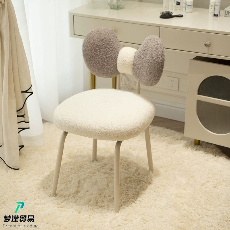 Стул для макияжа, табурет для девочек, спальня, свет, роскошь, интернет-знаменитость, элитный маникюр, туалетный столик принцессы, спинка, вращающийся стул