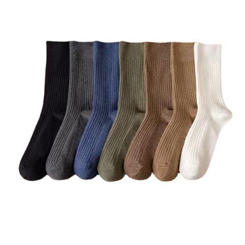 Socks Men's Long Socks Solid Color Simple Mid-Leg Four Seasons Men's Socks Long High-Leg Trendy Business Casual