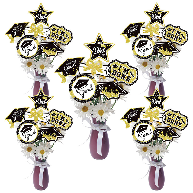 アマゾン卒業シーズンパーティー花瓶装飾カードインサート 卒業同窓会雰囲気装飾インサート|undefined