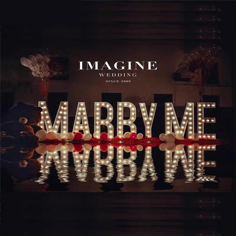 Large bulb letter light LED illuminated letters, retro and rusted, personalized bar standing shape, custom-made KTV mini numbers, 1 meter high, custom-made large detail image 1