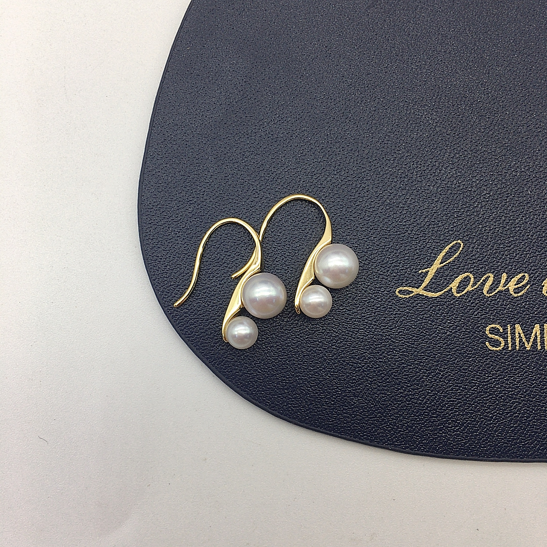 23g Weight 925 Sterling Silver Ear Needle Material Ear hook Classification 1 Pair Quantity Daily Occasion Freshwater Pearl Material Geometric Pattern Women's Gender Simple Style Style 1 Pair Freshwater Pearl Freshwater Pearl Earrings Geometric Ear Hook 19