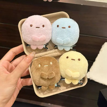 角落生物发夹可爱四色圆子玩偶发卡治愈系毛绒头饰女团子公仔发饰