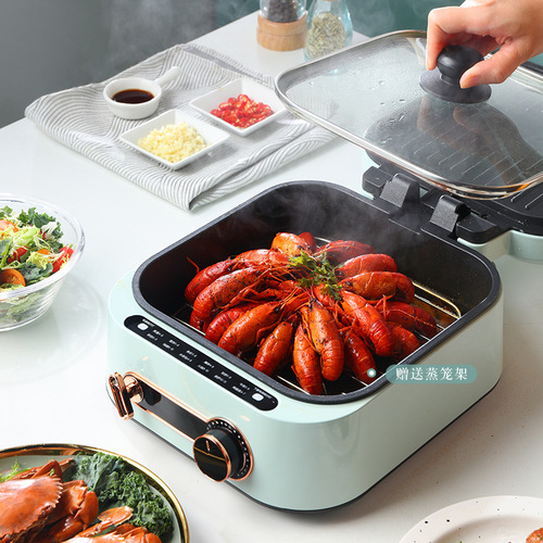 Electric Skillet, Electric Pancake Maker, Dual-Sided Heating, Floating Griddle, Thin Crisp Machine, Wholesale, Gift