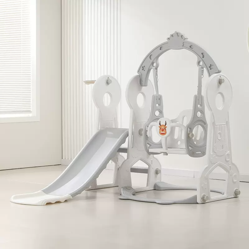 热气球儿童滑滑梯秋千孩子加高扶手宝宝家用滑梯组合婴幼儿三合一