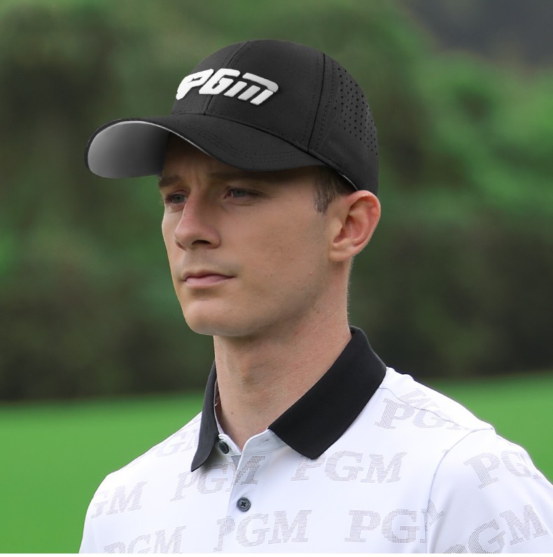 Mũ lưỡi trai golf PGM chống nắng lỗ lưới nam, thiết kế thể thao kèm mũ chống nắng Mark từ tính — MZ039-Màu đen, MZ039-màu trắng chi tiết 7