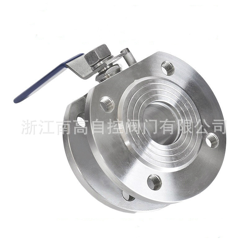 不锈钢对夹式球阀Q71F-16p 不锈钢薄型超短球阀DN25 32 50