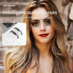 外国貿易の知能のメガネのbluetoothのオーディオのメガネの双梁の変色鏡は青い光を防ぎます。
