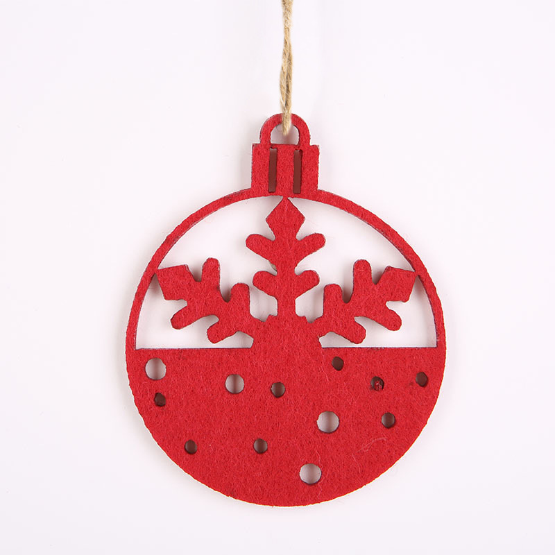 新しいクリスマス姜パイ人フェルトペンダントアイデアDIYクリスマスツリー雪花クリスマス装飾不織布ペンダント|undefined