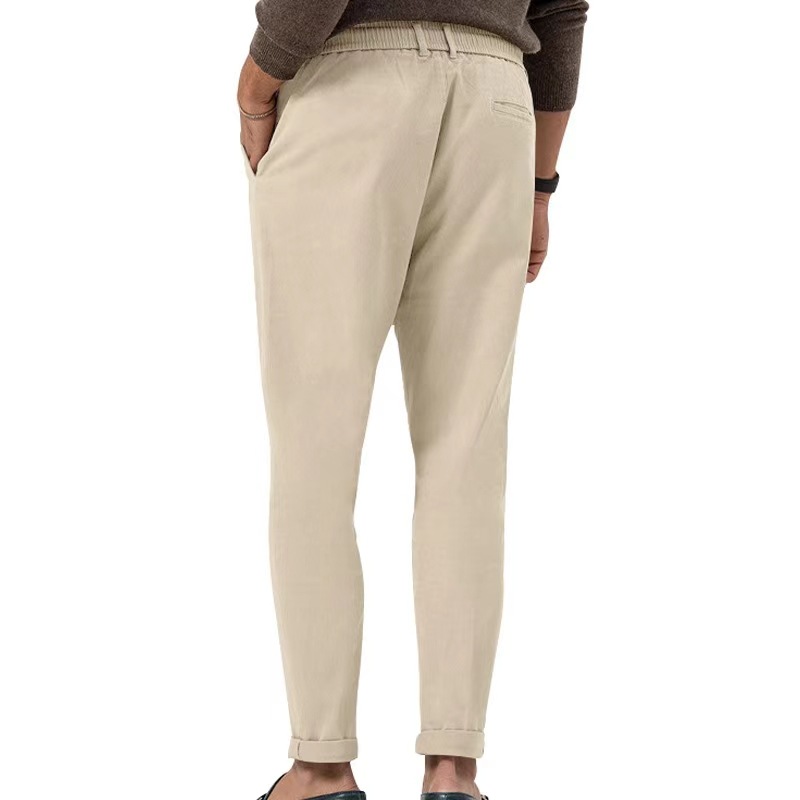 Men's New Cotton And Linen Trousers Casual Pants Business Four Seasons Commute_viptrois.com