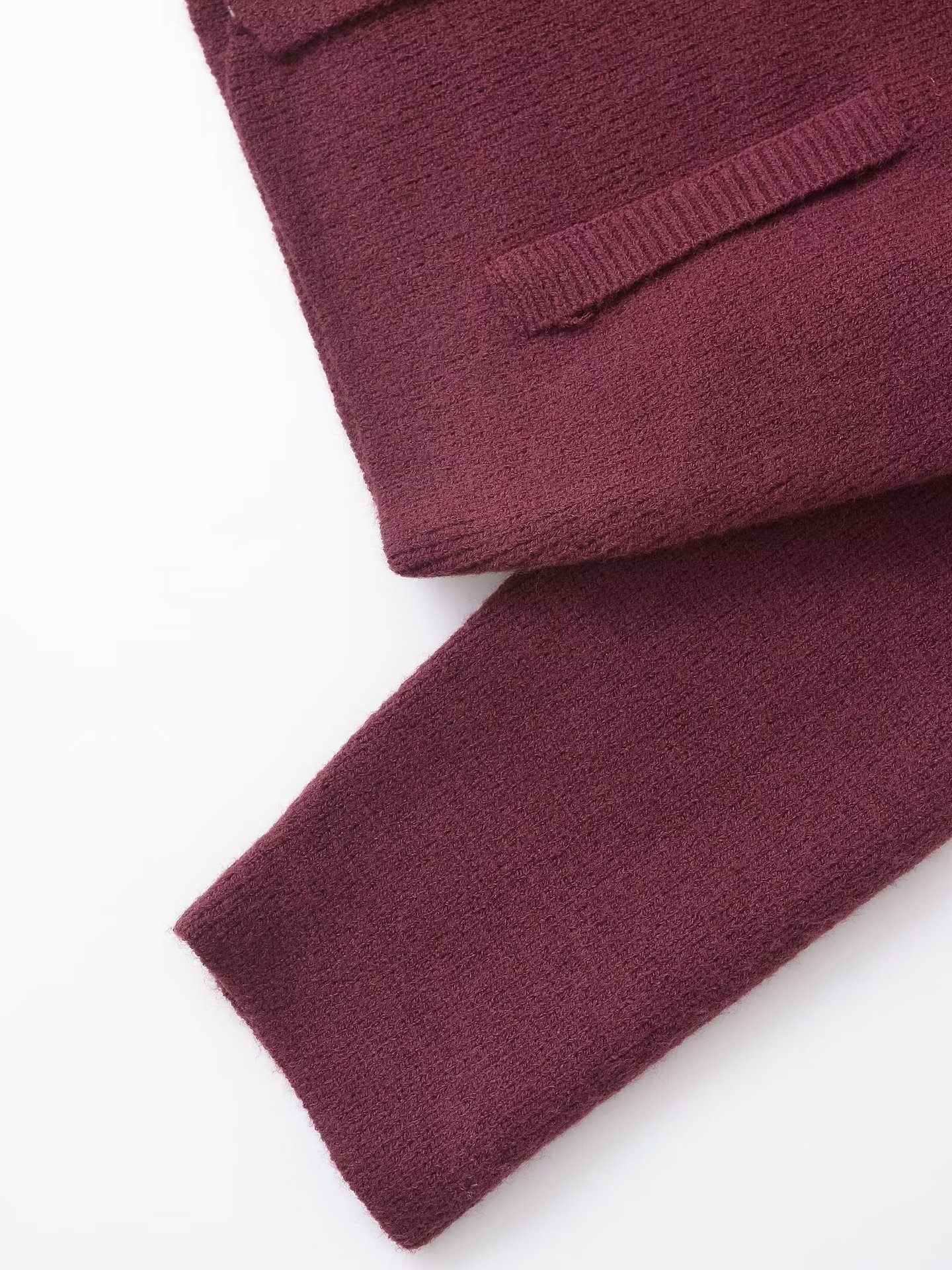 Frauen Herbst Winter Neue Mode Vielseitig Kragen Einfarbig Strick Mantel_voghion.com