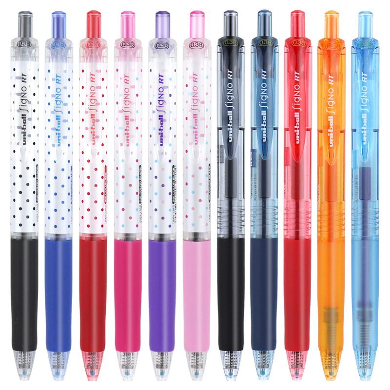 Пишущая ручка Mitsubishi Rollerball для воды, чёрные карандаши, 0.38/0.5 мм