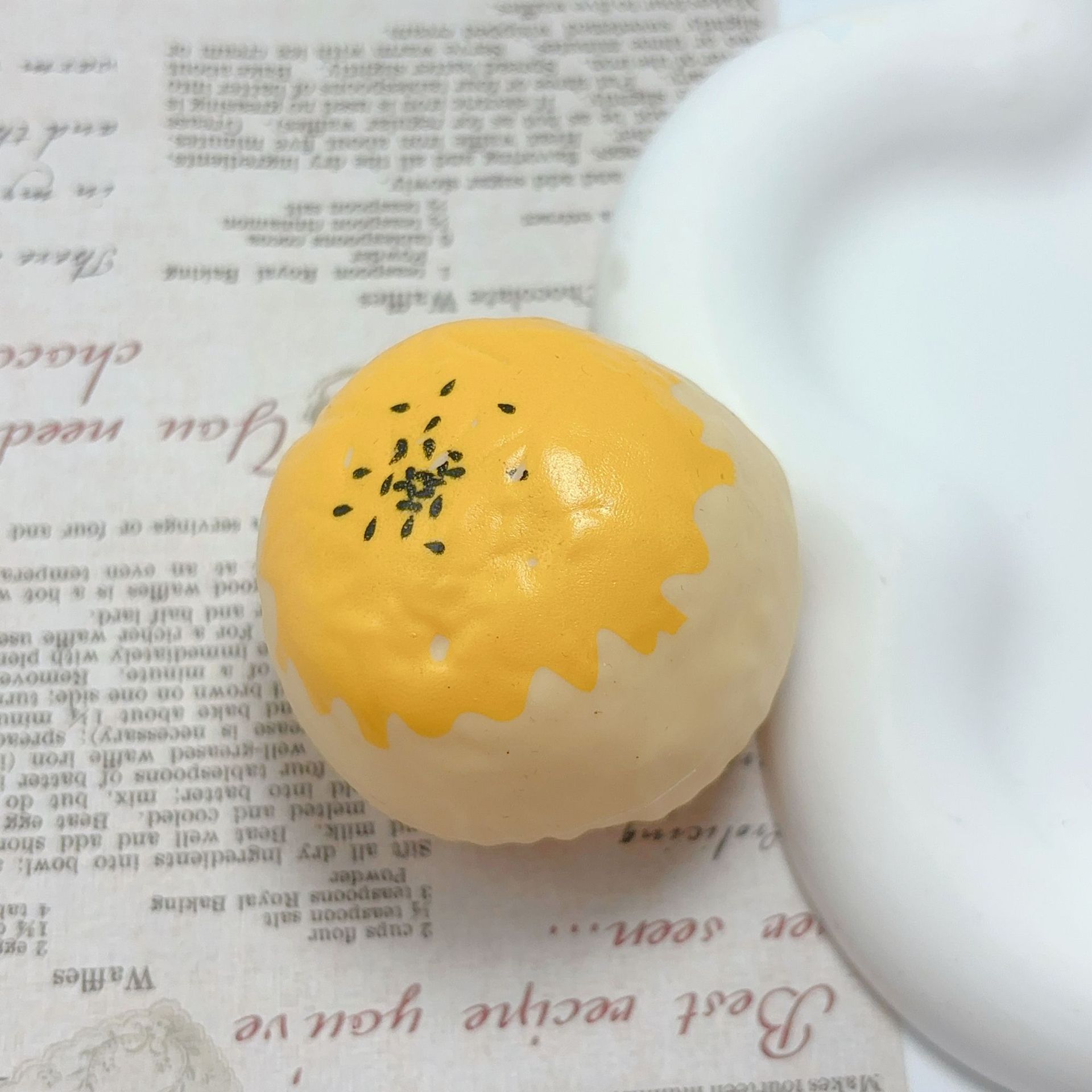 계란 노른자 케이크 머리핀