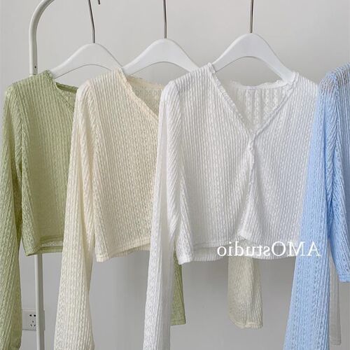 Summer Knit Lightweight Outerwear Shawl for Women, Long Sleeve Short Sleeve Sun Protection Jacket for Women, Stylish Crochet Lattice Open Top