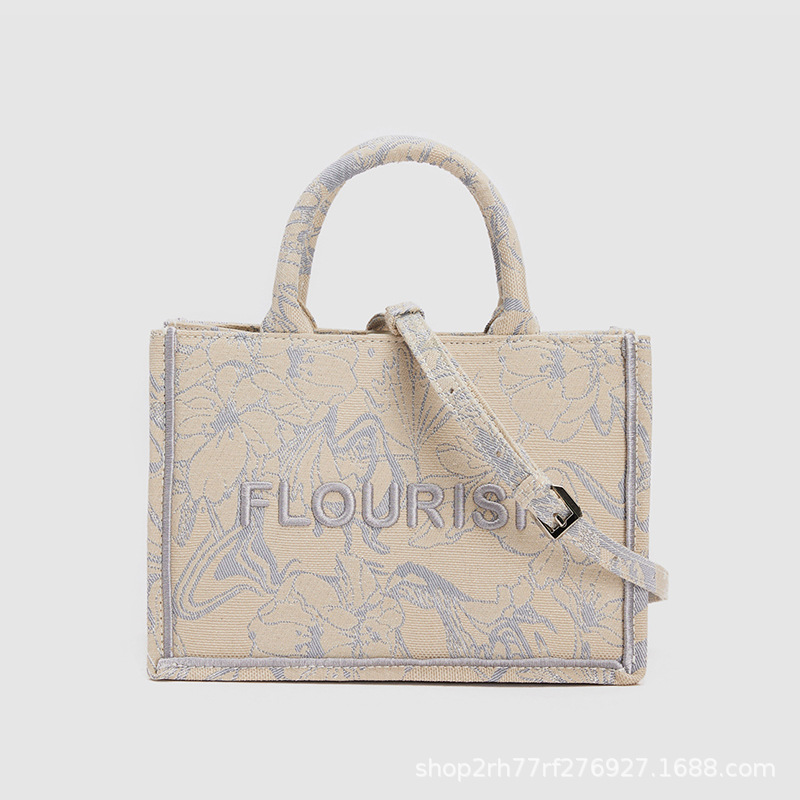 URDMV BMIMO bolso de mujer 2024 nuevo verano bordado letras bolso portátil bolso de mochila versátil vieja flor bolso especial