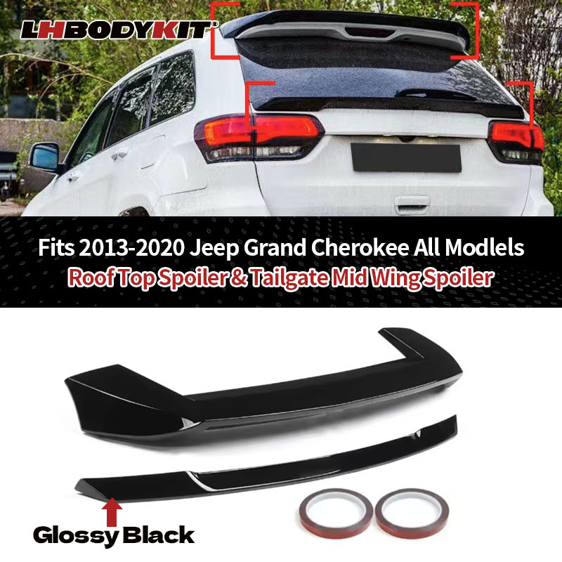 Suitable for 14-20 years Jeep Grand Cherokee middle wing top wing car decoration modification non-perforated tail