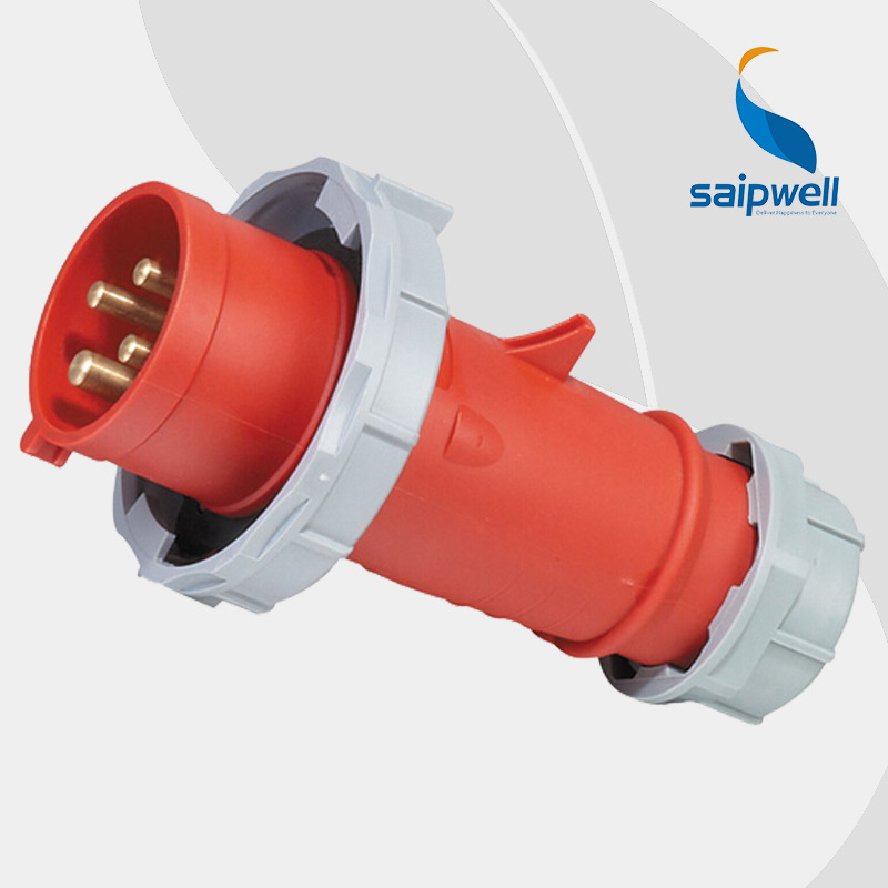 赛普SP-282工业防水插头 IP67四芯三相四线工业电源插头 欧式插头